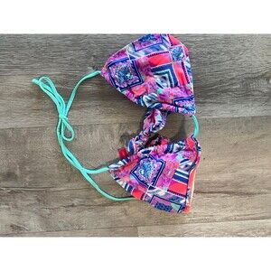 Bikini Top Victoria Secret Boho Colorful Triangle Swim top women S Tassles